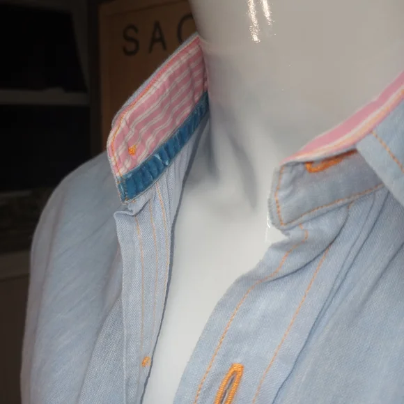 💥Clearance💥 Arnold Zimberg Linen and Cotton Shirt, M - Picture 5 of 11